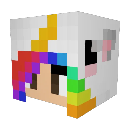 SparklyDust Minecraft avatar head, 3D render