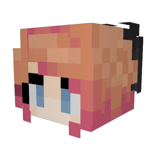 SparklyhctiB Minecraft avatar head, 3D render