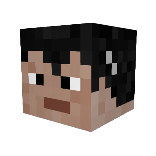 Sparkocm Minecraft avatar head, 3D render