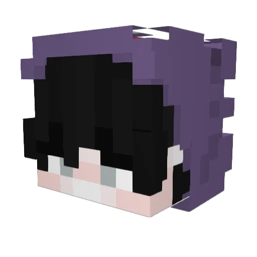 Sparkri Minecraft avatar head, 3D render