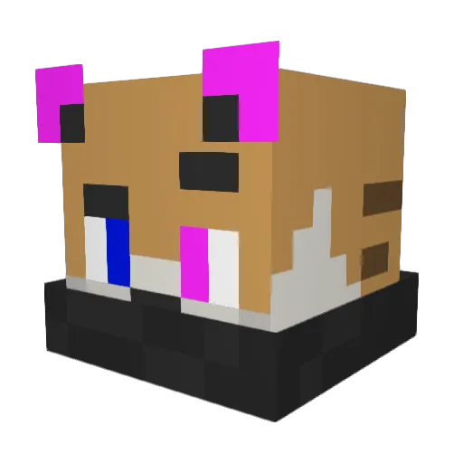 Sparksbrother Minecraft avatar head, 3D render