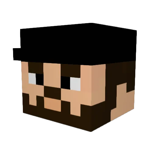 Sparkshard Minecraft avatar head, 3D render