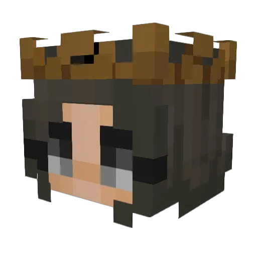Sparkss Minecraft avatar head, 3D render