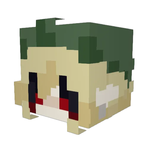 Sparktyy Minecraft avatar head, 3D render