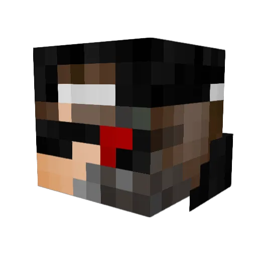 Sparky121 Minecraft avatar head, 3D render