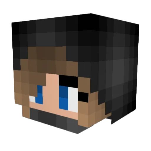 Sparky7 Minecraft avatar head, 3D render