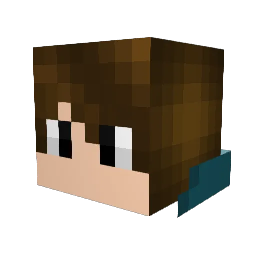 SparkyC17 Minecraft avatar head, 3D render