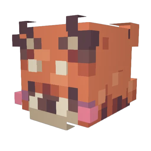 SparkyCaro Minecraft avatar head, 3D render