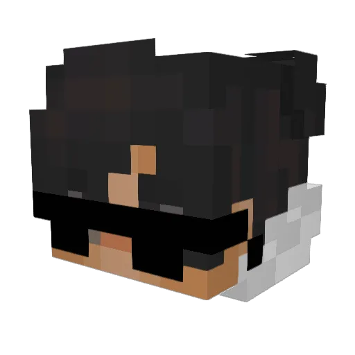 SparkyDawg Minecraft avatar head, 3D render