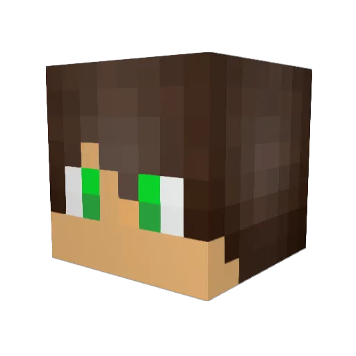 SparkyPlayzMC_ Minecraft avatar head, 3D render