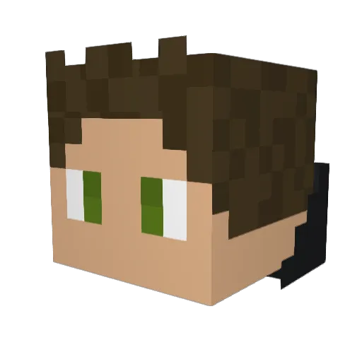 Sparky_117 Minecraft avatar head, 3D render