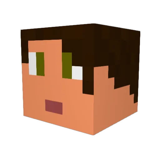 Sparky_221 Minecraft avatar head, 3D render