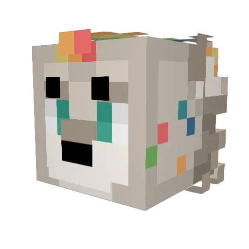 Sparky_Coyote Minecraft avatar head, 3D render