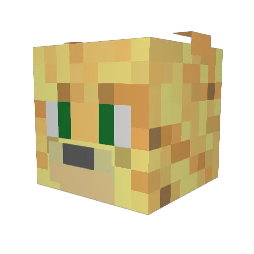 Sparky_Ocelot Minecraft avatar head, 3D render