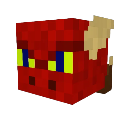 Sparkyhue Minecraft avatar head, 3D render