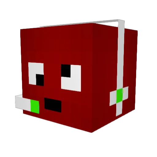 Sparngle Minecraft avatar head, 3D render
