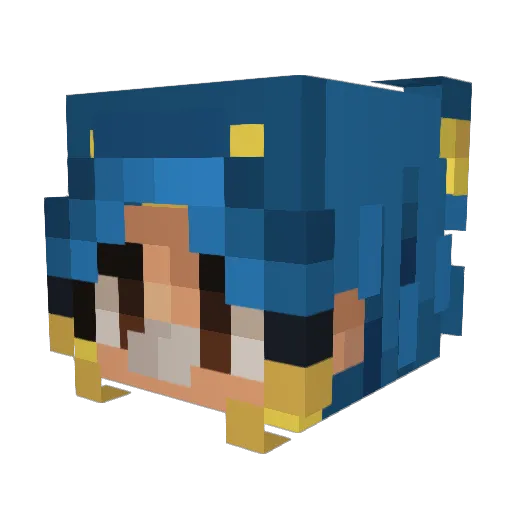 Sparoah Minecraft avatar head, 3D render