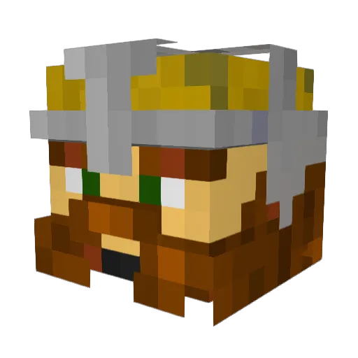 Sparose Minecraft avatar head, 3D render