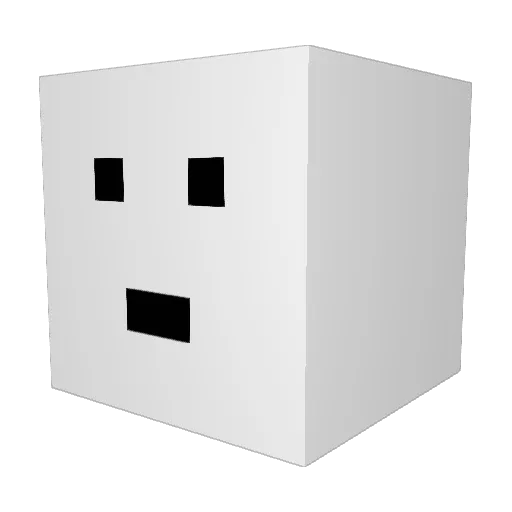 Sparqe Minecraft avatar head, 3D render