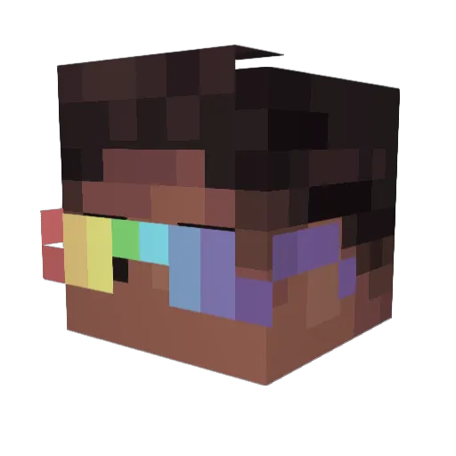 Sparr0o0wW Minecraft avatar head, 3D render