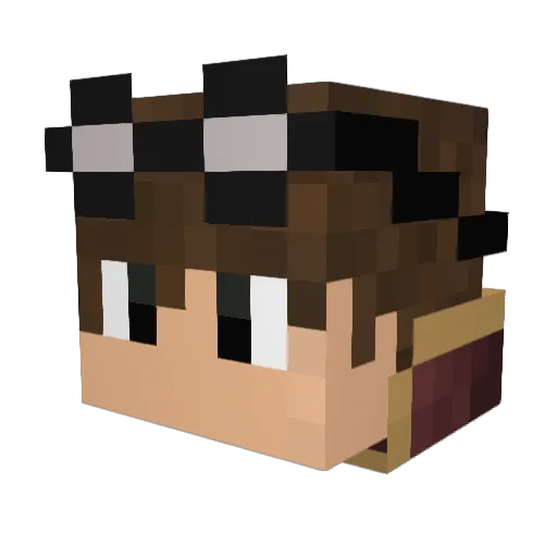 Sparrow089 Minecraft avatar head, 3D render