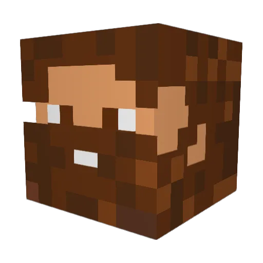 Sparrow202 Minecraft avatar head, 3D render