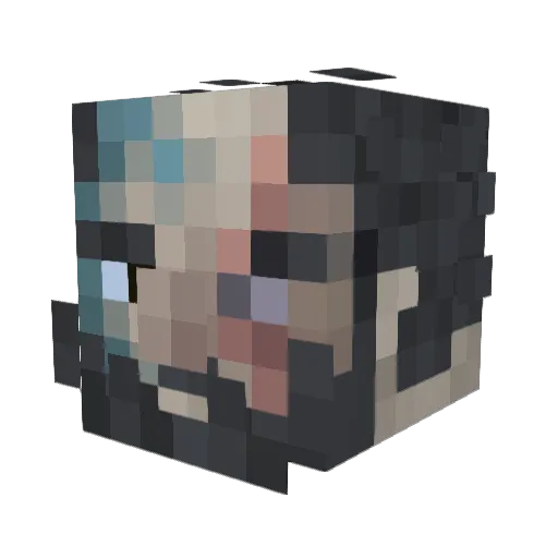 SpartaTheNaOH Minecraft avatar head, 3D render