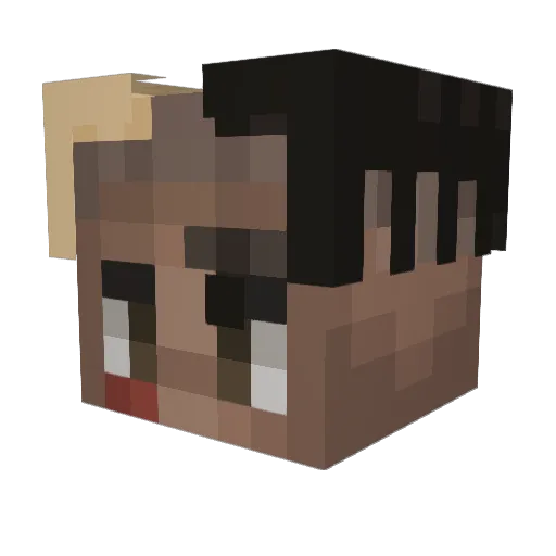 SpartanCrazy Minecraft avatar head, 3D render