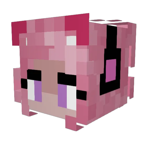 SpartanMel Minecraft avatar head, 3D render