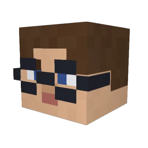 Spartinix Minecraft avatar head, 3D render