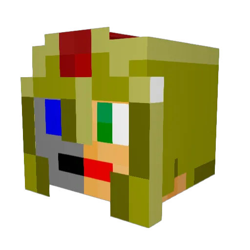 SpartnsDoMC Minecraft avatar head, 3D render