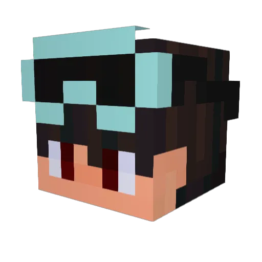 Sparx888 Minecraft avatar head, 3D render