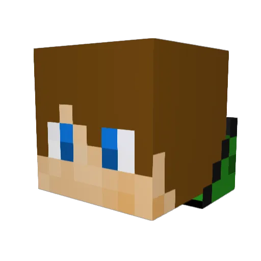 Sparxied Minecraft avatar head, 3D render