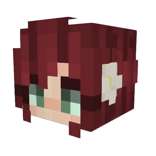 Sparzlyy Minecraft avatar head, 3D render