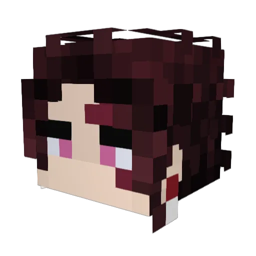 Sparzzha Minecraft avatar head, 3D render