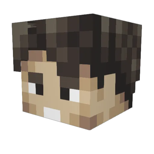 Spasst2 Minecraft avatar head, 3D render
