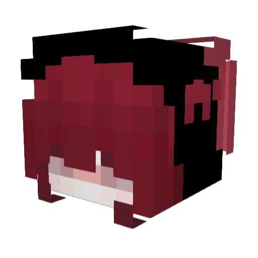 Spati4l Minecraft avatar head, 3D render