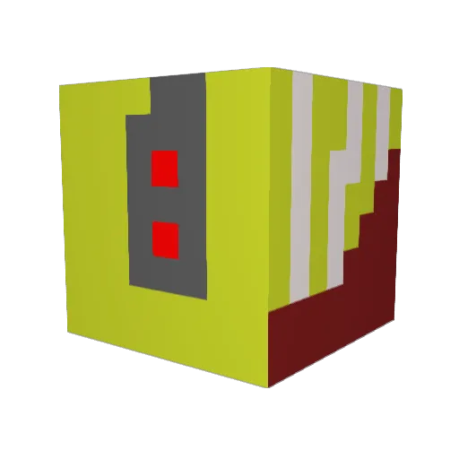 Spatsio Minecraft avatar head, 3D render