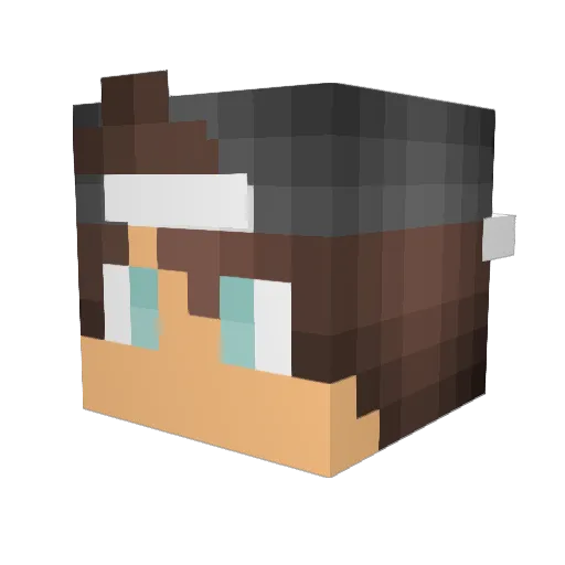 Spav Minecraft avatar head, 3D render