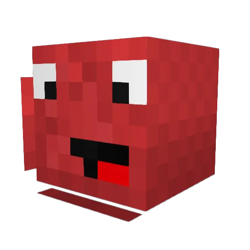 SpawnTagged Minecraft avatar head, 3D render