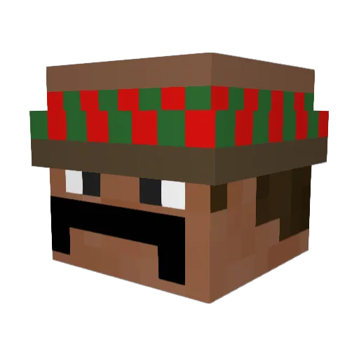 Spawnbreed Minecraft avatar head, 3D render