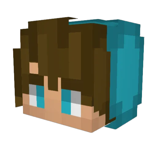 Spawwse Minecraft avatar head, 3D render
