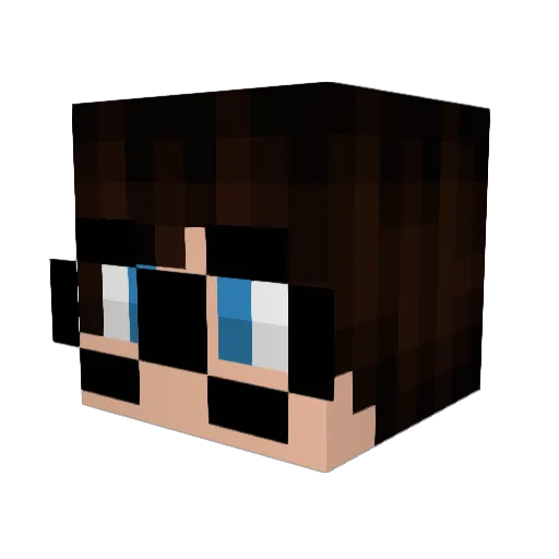Spax3d Minecraft avatar head, 3D render