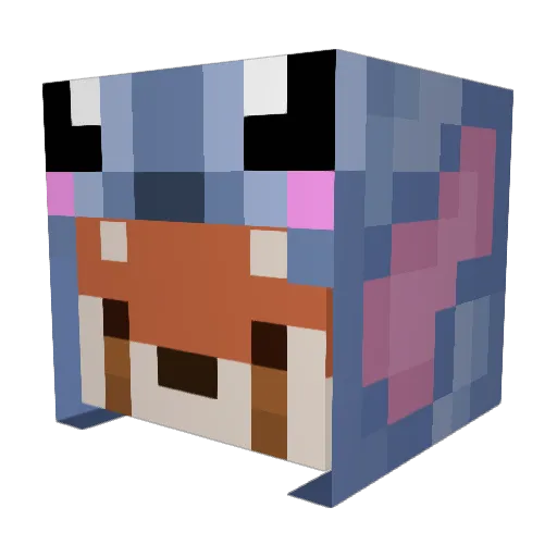 Spaxcc Minecraft avatar head, 3D render