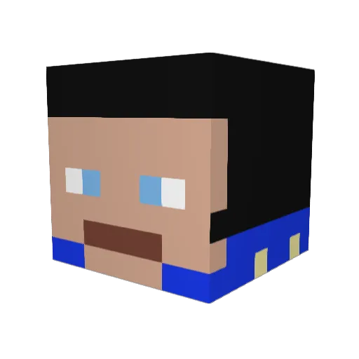 Spay95 Minecraft avatar head, 3D render