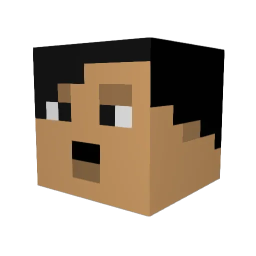 Spaykeey Minecraft avatar head, 3D render