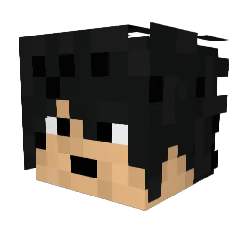 Spaylia Minecraft avatar head, 3D render