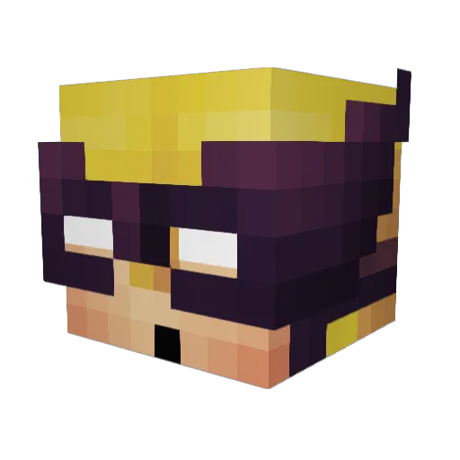 SpazMyLunch Minecraft avatar head, 3D render
