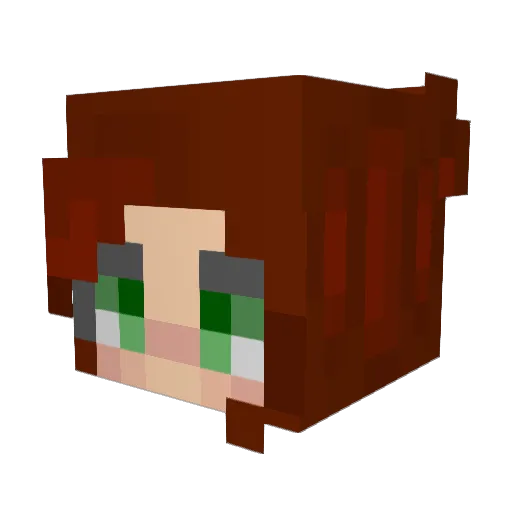 SpazTar Minecraft avatar head, 3D render
