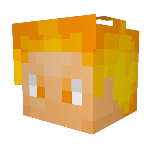 SpazticTyping Minecraft avatar head, 3D render